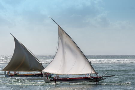 fisherman boat in Baliの写真素材