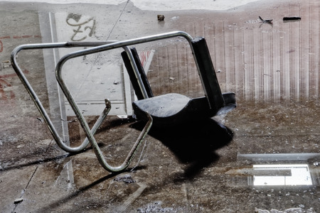 the abandonned chairの写真素材