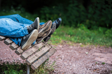 legs a relaxing breakの写真素材