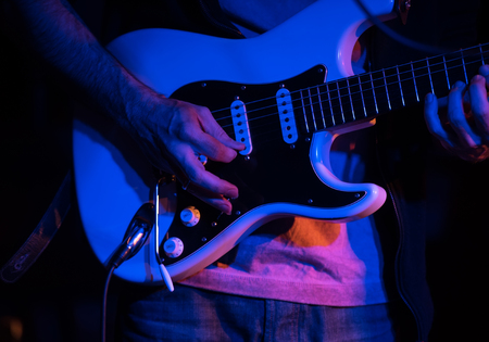 electric guitar in concertの写真素材