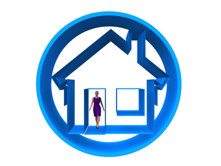 Women and homeの写真素材