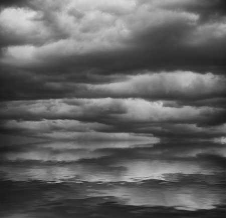 black cloudsの写真素材