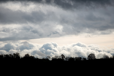 Sky with dark cloudsの写真素材