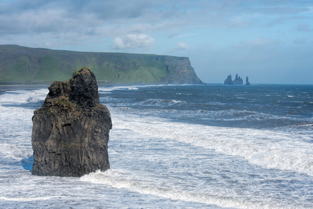 Beach of Dyrholaeyの写真素材