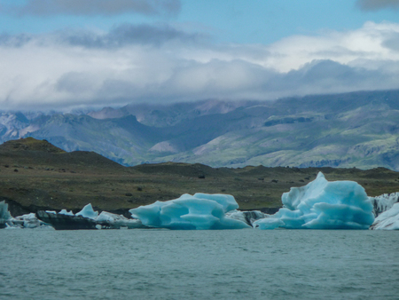 Glacial lagoon of Jokulsarlonの写真素材