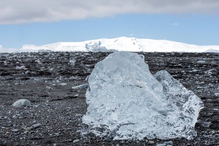 The beach in Jokulsarlonの写真素材