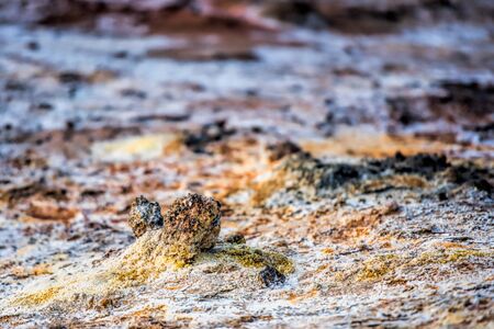 Sulfur depot in Icelandの写真素材
