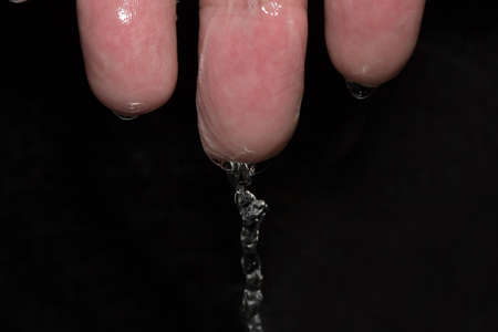 water and handの写真素材