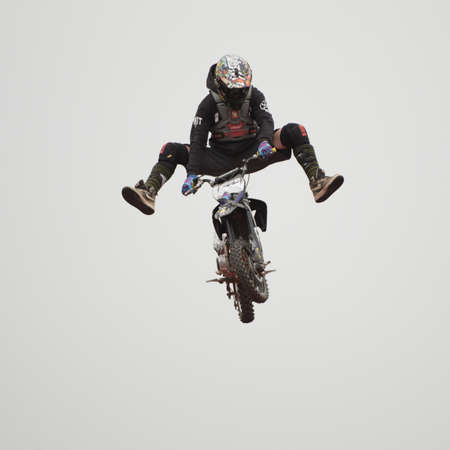 motorcycle acrobaticsの写真素材