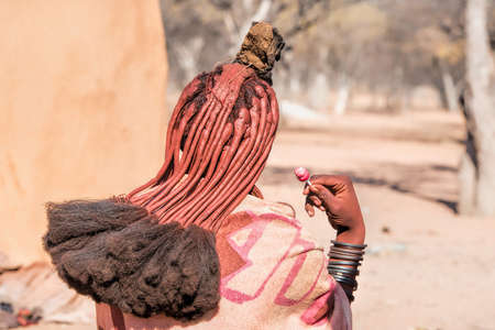 Himba village in Namibiaの写真素材