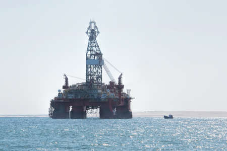 oil rig in Namibiaの写真素材