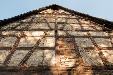 house in Kaysersberg in Alsaceの写真素材