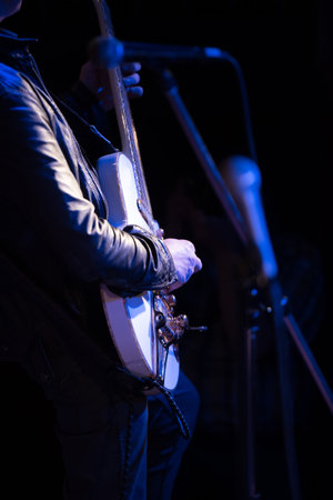 guitarist in concertの写真素材