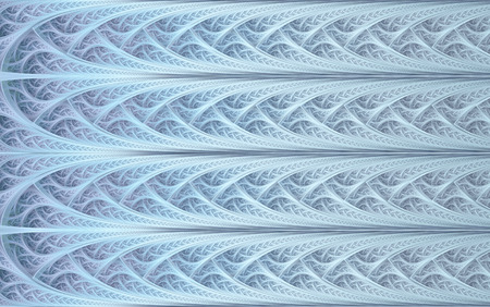 Abstract fractal background, light-blue mosaic interlacing pattern with curved stripes, vertically seamlessの写真素材
