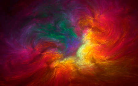 Abstract fractal, colorful cosmic clouds, vivid backgroundの写真素材