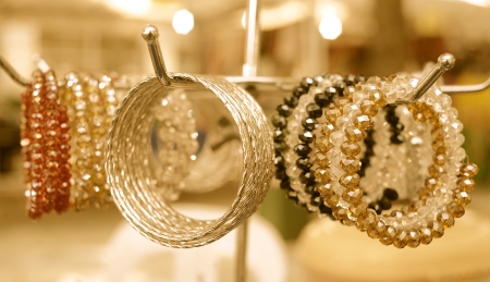 Colourful fashion bracelets sepia effect の写真素材