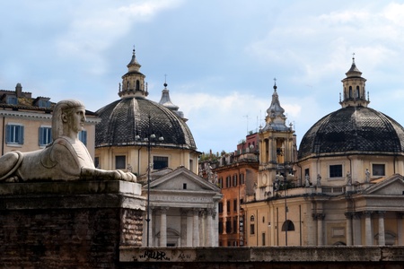 Piazza del Popolo Romaのeditorial素材