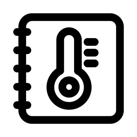 Temperature control icon. Temperature control professional line icon with modern climate thermostat...