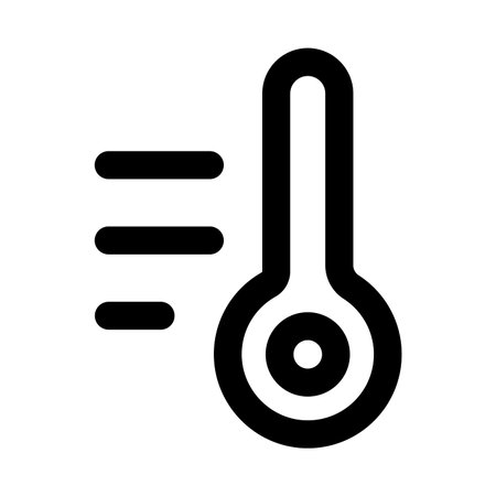 Thermometer minimal icon for modern and professional medical and temperature design projects