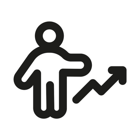 Professional Growth Business icon highlighting expansion, development, success, and strategic...