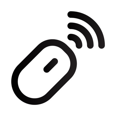 Wireless Mouse Professional Line Icon. Modern vector illustration representing computer peripherals,...
