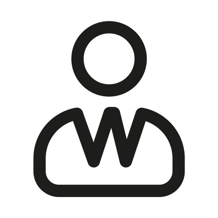 User profile icon. Modern professional minimal line vector icon representing account identity personal information clarity and clean visual design
のイラスト素材