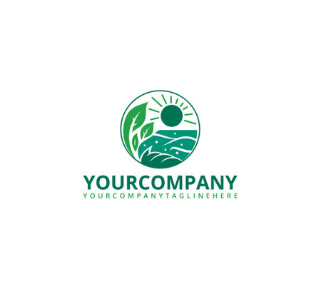 Agriculture logo template, Nature logo template vector icon element - vectorのイラスト素材