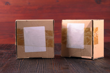 The old packing box, cardboard.