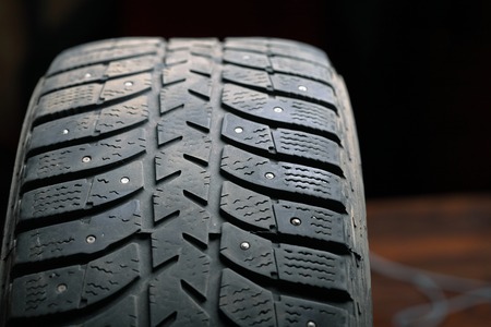 Old and dirty used tires.の写真素材