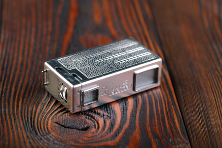 MOSCOW, RUSSIA, APRIL 17, 2017. The old Soviet 16mm. scaling camera Kiev-Vega, released1959.のeditorial素材