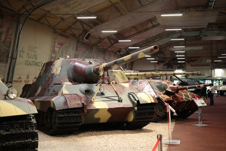 Kubinka, Odintsovo district, Moscow region, Russia. September 27, 2022. German battle tank 2nd World War Jagdtiger, Panzerjager Tiger Ausf. B. German battle tank Sd Kfz186.のeditorial素材