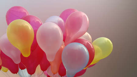 colorful Balloon stock on the skyの写真素材
