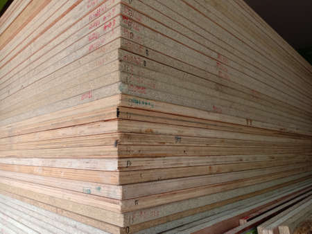 plywood stock for sell on marketの写真素材