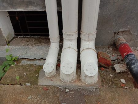 white colored pipe closeup