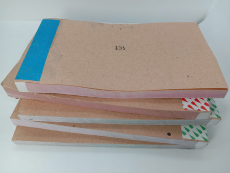 Bangladeshi Receipt Book Closeup on White Background