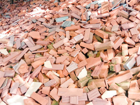 Pile of Brick on ceramic for sellの写真素材