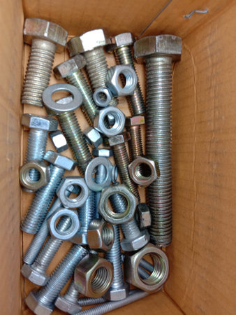 Iron Made Nut and Bolt Closeup For Sell