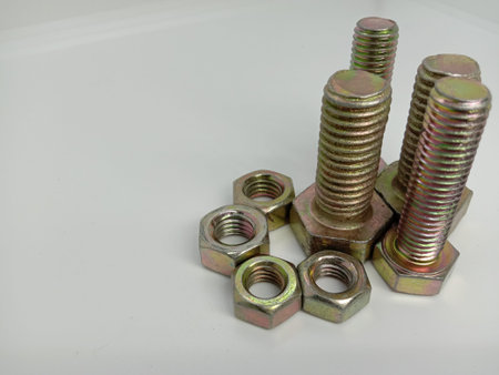 Iron Made Nut and Bolt Closeup For Sell
