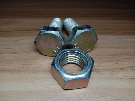 Iron Made Nut and Bolt Closeup For Sell