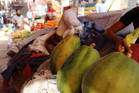 tasty and healthy colorful papaya stock on shopの写真素材