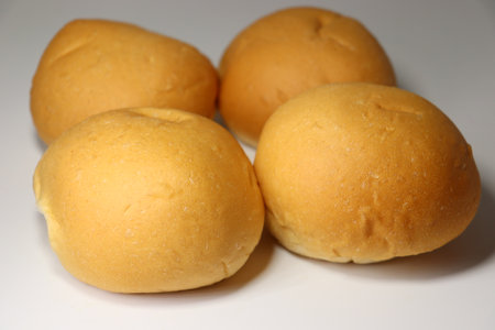 tasty and healthy bred stock on white backgroundの写真素材