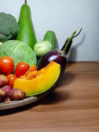 green fresh and healthy vegetable stock on marketの写真素材