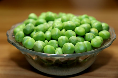 tasty and healthy Pisum sativum stock on bowlの写真素材