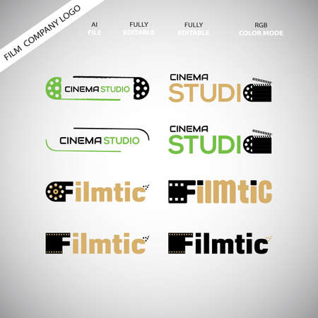 cinema company logo designのイラスト素材
