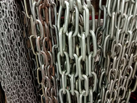 iron made chain stock on shop for sellの写真素材