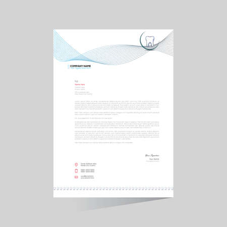 dental vector letterhead design for dental doctorのイラスト素材