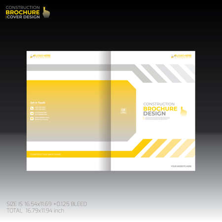 vector brochure cover design for any kind of useのイラスト素材