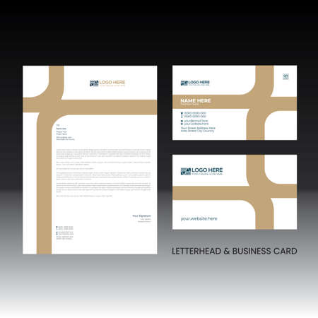 simple vector letterhead and business card design for any kind of useのイラスト素材