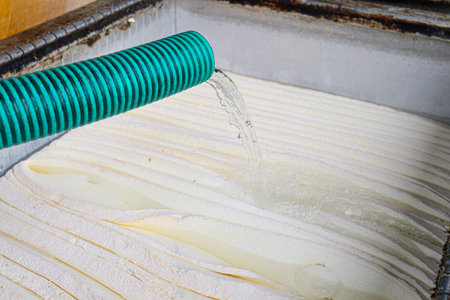 natural raw rubber Sheets on factory for refining drying and processing