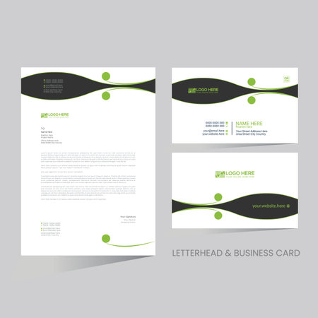 vector letterhead and business card for any kind of useのイラスト素材